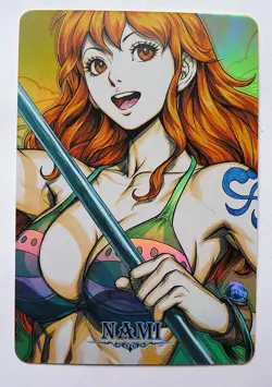 CARTE SEXY GIRL MANGA MINT HOLO PRISM Waifu Nami - one piece - Image 1