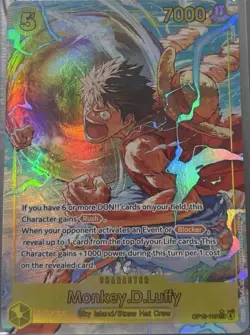 Bandai One Piece Card Game Monkey.D.Luffy OP15-119 SEC STAR Holo 7000 Power - Image 1