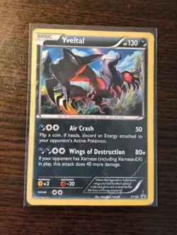 Pokemon Yveltal Holo XY Black Star Promo XY32 Moderately Played Card - Image 2