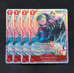 One Piece Roronoa Zoro EB04-007 Foil SR Playset (x4) - Image 1
