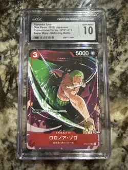 2023 ONE PIECE JP RORONOA ZORO SUPER RARE ST01-013 CGC 10 PRISTINE A PT - Image 1