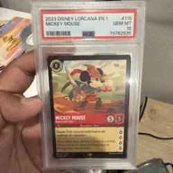 Mickey Mouse Brave Little Tailor 115/204 Disney Lorcana PSA 10 Non-Holo - Image 1