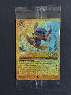 Disney Lorcana Stitch Carefree Snowboarder Promo Glimmer Foil - Image 2