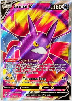 Crobat V 182/189 FULL ART ULTRA RARE Pokemon Card TCG 2020 SWSH Darkness Ablaze - Image 1