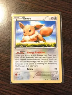 ⭐Pokemon TCG Eevee Furious Fists 80/111 Regular Common Near Mint Card - Image 1