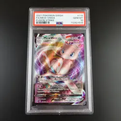 PSA 10 Mew Vmax 114/264 Fusion Strike Holo Full Art Graded Pokemon Card - Image 1