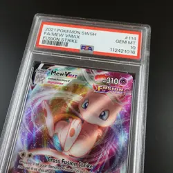 PSA 10 Mew Vmax 114/264 Fusion Strike Holo Full Art Graded Pokemon Card - Image 2