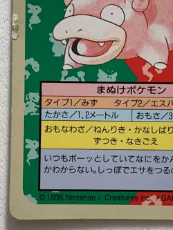 Slowpoke NO.079 Topsun Pokemon card Japanese Green Back 1995 RARE - Image 5