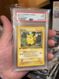 NO RESERVE 1999 Pokemon Jungle Pikachu 1st Edition #60 PSA 9 - Image 1