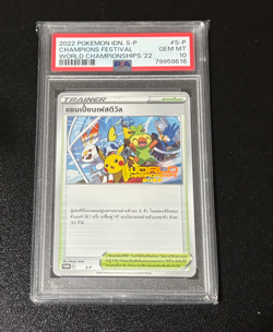 Pokemon Indonesian Promo #S-P Champions Festival World Championships '22 -PSA 10 - Image 1