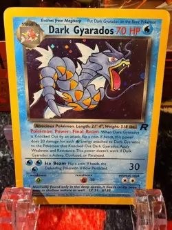 Pokemon TCG Dark Gyarados 8/82 Team Rocket Unlimited Holo Rare - LP Excellent - Image 1