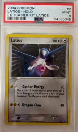 PSA 9 Latios Holo 210 EX Trainer Kit Latios 2004 Pokemon Card - Image 1