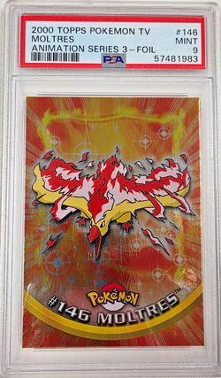 PSA 9 Moltres Foil #146 Topps TV 2000 Animation Series 3 Pokemon Card - Image 1