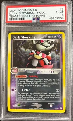 PSA 9 Dark Slowking Holo 9/109 Team Rocket Returns 2004 Pokemon Card - Image 1