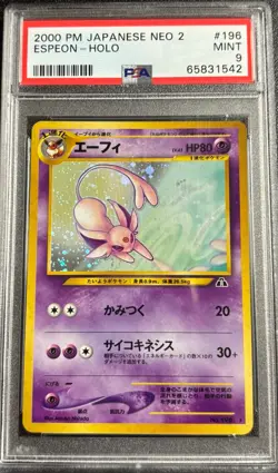 PSA 9 Espeon Holo No. 196 Neo 2 2000 Pokemon Card - Image 1