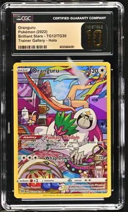 CGC 10 Pristine Oranguru TG12/TG30 Trainer Gallery Brilliant Stars Pokemon Card - Image 1