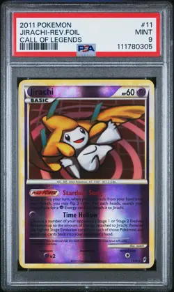 PSA 9 Jirachi Reverse Holo 11/95 Call of Legends 2011 Pokemon Card - Image 1
