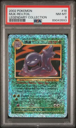 PSA 8 Muk Reverse Foil 16/110 Legendary Collection 2002 Pokemon Card - Image 1