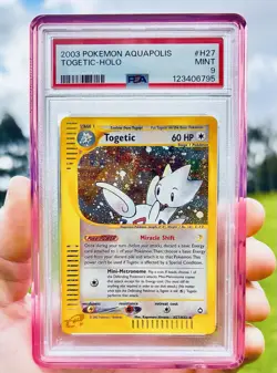 2003 Pokemon Aquapolis Togetic Holo 💕🌀 SWIRL #H27 PSA 9 - NEW CERT - Image 1