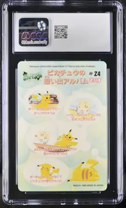 CGC 10 Pikachu & Togepi #24 Bandai Sealdass Fancy Graffiti Pokemon Card - Image 2