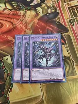 3X Evil HERO Darkest Knight (SUDA-EN033) - Common - 1st Edition NM Yugioh - Image 1