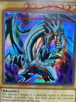 Yu-Gi-Oh! Blue-Eyes White Dragon LOB-001 Unlimited NM Foil Shift Misprint! - Image 2