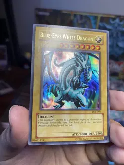 Yu-Gi-Oh! Blue-Eyes White Dragon LOB-001 Unlimited NM Foil Shift Misprint! - Image 5