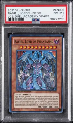 2011 YU-GI-OH! LEGEND COLL 2: DUEL ACADEMY YEARS RAVIEL, LORD OF PHANTASMS PSA 8 - Image 1