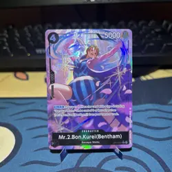 Mr. 2. Bon. Kurei (Bentham) OP14-091 Alternate Art - The Azure Sea's Seven Foil - Image 1