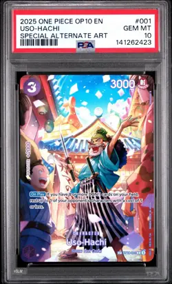 PSA 10 Uso-Hachi (SP Alt Art) OP10-Royal Blood ST18-001 EN One Piece B27 - Image 1