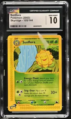 SUNFLORA E-Card Skyridge #105 CGC 10 Pokemon [Nostalgium] - Image 1