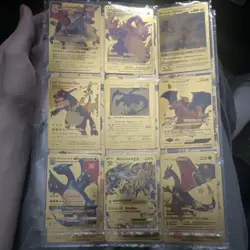 Pokemon TCG Charizard VMAX GX EX Gold Foil Metal Card Lot (9) English Standard - Image 1