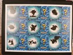 2024 POKEMON UNCUT Cards Full Set 18/18 2 SHEETS Who's That POKEMON SILVER FOIL - Image 3