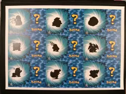 2024 POKEMON UNCUT Cards Full Set 18/18 2 SHEETS Who's That POKEMON SILVER FOIL - Image 4