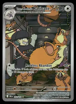 Pokemon Cards Team Rocket's Raticate 202/182 Destined Rivals NM *3 - Image 1