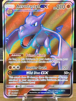 Aerodactyl GX (Full Art) 224/236 SM - Unified Minds Ultra Rare Pokemon Card - Image 1