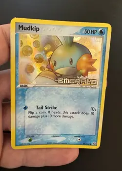 Pokemon Mudkip 50 HP Holo Rare EX Emerald 56/106 Basic Nintendo 2005 Card - Image 2