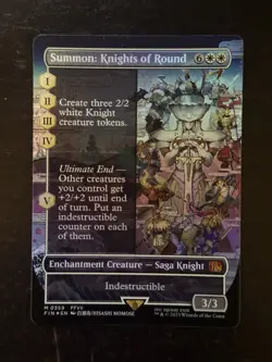 MTG Final Fantasy English Summon: Knights of Round Borderless 0359 Foil - Image 1