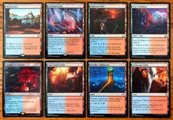 MTG IZZET LANDS EDH 8-Pack: Shivan Reef, Frostboil Snarl, Temple of Epiphany... - Image 1