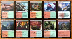 MTG GRUUL LANDS EDH 10-Pack: Raging Ravine, Racers Ring, Sheltered Thicket... - Image 1
