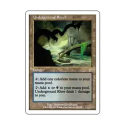 WOTC MtG 7th Ed Underground River (R) EX - Image 1