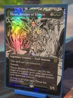 Thrun, Breaker of Silence (Borderless) (Step-and-Compleat Foil) Phyrexia: All... - Image 1