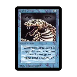 WOTC MtG Alpha Psychic Venom (C) EX - Image 1