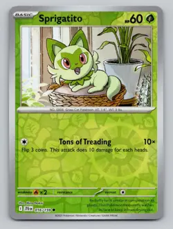 Reverse Holo Sprigatito 016/159 Common Journey Together Pokemon - Image 1