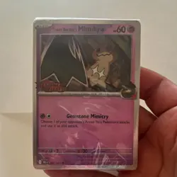Pokemon Team Rocket's Mimikyu Destined Rivals 087/182 Prerelease Holo SEALED - Image 1