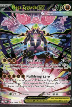 Pokemon Cards Mega Zygarde ex 120/088 Perfect Order Holo NM - Image 1