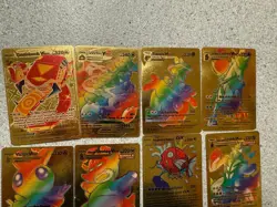 LOT OF 13 Gold Foil Card Lot VMAX GX EX Rare Holo Pokemon. SNORLAX , FAN ART - Image 2