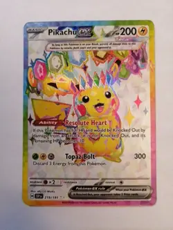 Pikachu ex 219/191 - SV08: Surging Sparks Pokemon Ultra Rare NM - Image 1