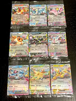 2025 Pokemon Prismatic Evolutions COMPLETE SET Surprise Box STAMPED Promo 9/9 - Image 2