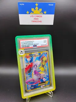 2015 POKEMON XY BREAKTHROUGH #163 FA MEWTWO EX - SECRET PSA 9 - Image 1
